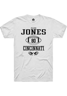 Elijah Jones  Cincinnati Bearcats White Rally NIL Sport Icon Short Sleeve T Shirt