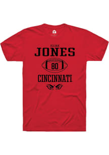 Elijah Jones  Cincinnati Bearcats Red Rally NIL Sport Icon Short Sleeve T Shirt