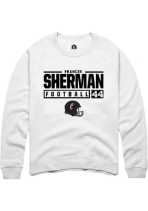 Francis Sherman  Rally Cincinnati Bearcats Mens White NIL Stacked Box Long Sleeve Crew Sweatshir..