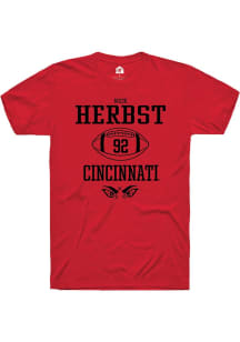 Nick Herbst Red Cincinnati Bearcats NIL Sport Icon Short Sleeve T Shirt