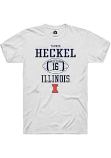 Tanner Heckel  Illinois Fighting Illini White Rally NIL Sport Icon Short Sleeve T Shirt