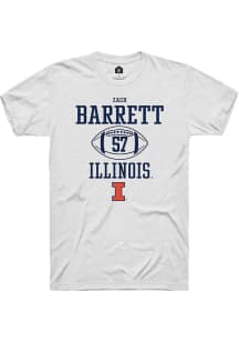 Zach Barrett White Illinois Fighting Illini NIL Sport Icon Short Sleeve T Shirt