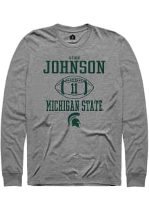 Aziah Johnson  Michigan State Spartans Graphite Rally NIL Sport Icon Long Sleeve T Shirt