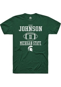 Aziah Johnson  Michigan State Spartans Green Rally NIL Sport Icon Short Sleeve T Shirt