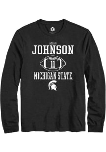 Aziah Johnson  Michigan State Spartans Black Rally NIL Sport Icon Long Sleeve T Shirt