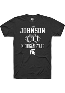 Aziah Johnson  Michigan State Spartans Black Rally NIL Sport Icon Short Sleeve T Shirt