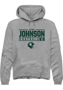 Aziah Johnson  Rally Michigan State Spartans Mens Graphite NIL Stacked Box Long Sleeve Hoodie