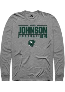 Aziah Johnson  Michigan State Spartans Graphite Rally NIL Stacked Box Long Sleeve T Shirt