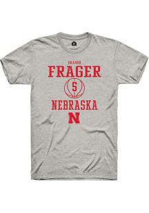Braden Frager Ash Nebraska Cornhuskers NIL Sport Icon Short Sleeve T Shirt