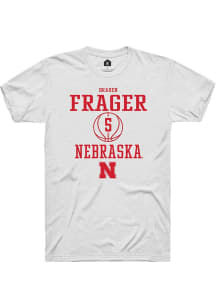 Braden Frager White Nebraska Cornhuskers NIL Sport Icon Short Sleeve T Shirt