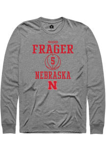 Braden Frager Rally Mens Graphite Nebraska Cornhuskers NIL Sport Icon Tee
