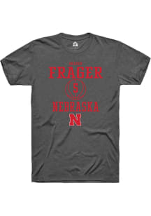 Braden Frager Dark Grey Nebraska Cornhuskers NIL Sport Icon Short Sleeve T Shirt