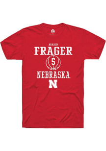 Braden Frager Red Nebraska Cornhuskers NIL Sport Icon Short Sleeve T Shirt