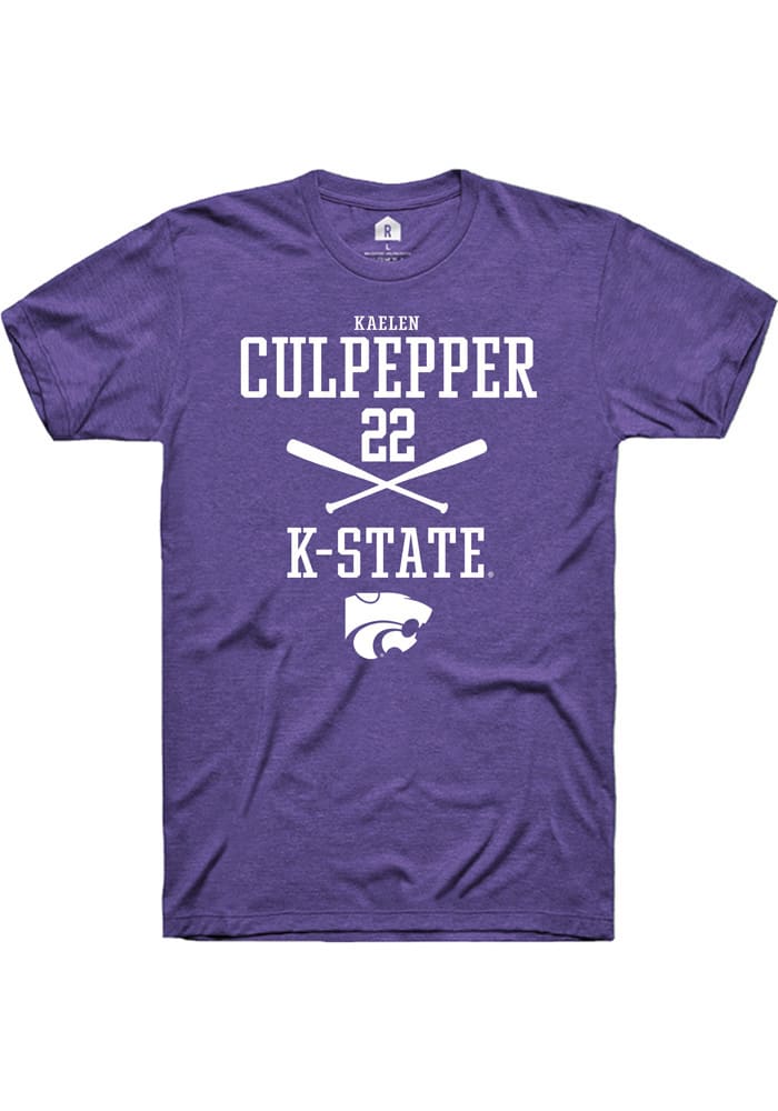 Kaelen Culpepper K-State Wildcats Purple Rally NIL Sport Icon Short Sleeve T Shirt