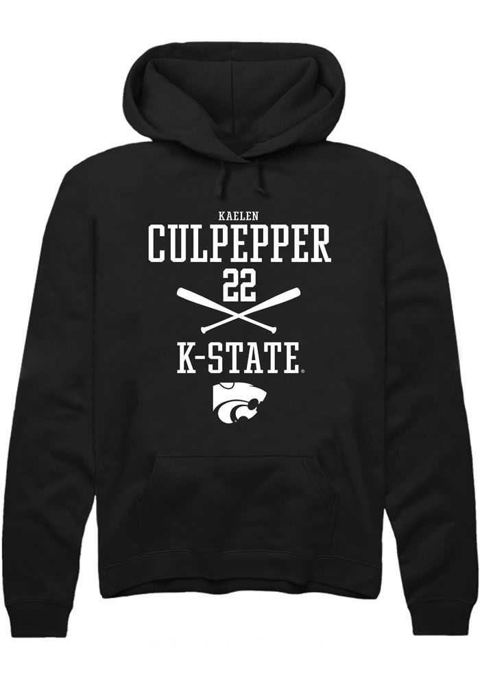 Kaelen Culpepper Rally K-State Wildcats Mens Black NIL Sport Icon Long Sleeve Hoodie