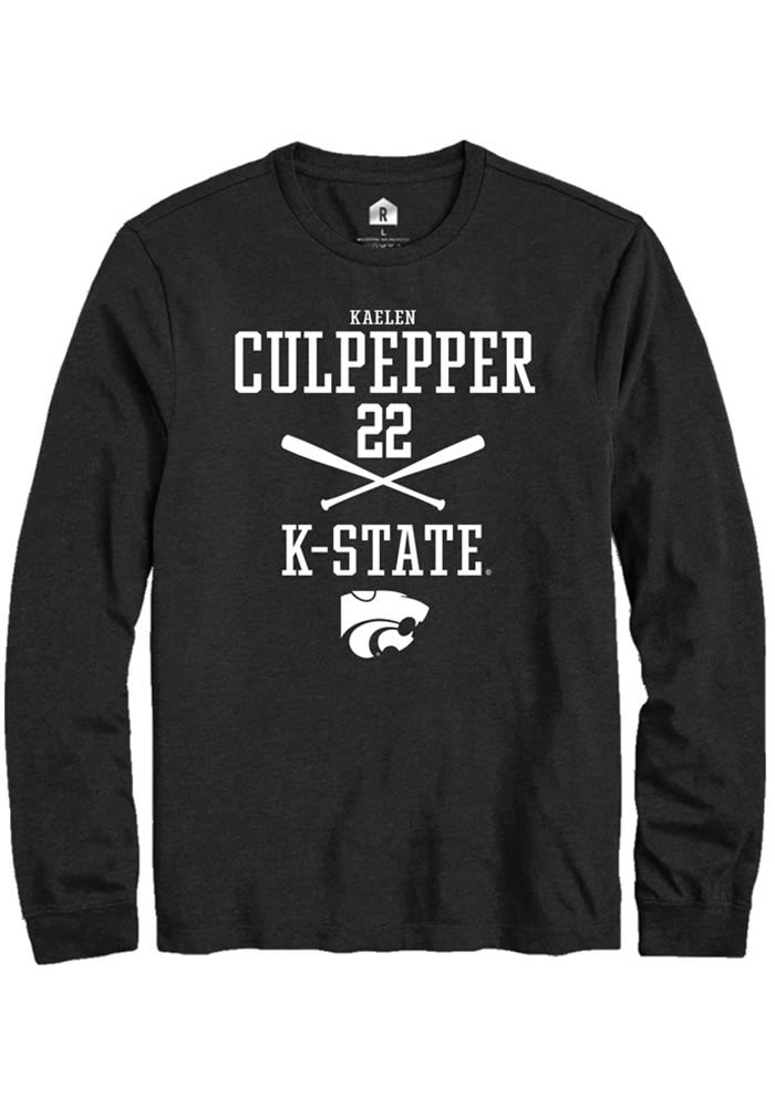 Kaelen Culpepper K-State Wildcats Black Rally NIL Sport Icon Long Sleeve T Shirt