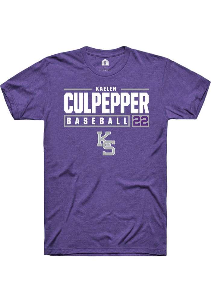 Kaelen Culpepper K-State Wildcats Purple Rally NIL Stacked Box Short Sleeve T Shirt