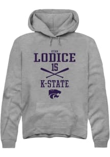 Kyan Lodice Rally Mens Graphite K-State Wildcats NIL Sport Icon Hooded Sweatshirt