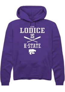 Kyan Lodice  Rally K-State Wildcats Mens Purple NIL Sport Icon Long Sleeve Hoodie