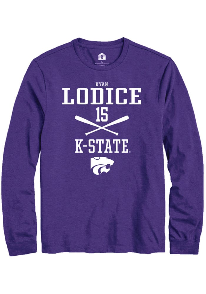 Kyan Lodice K-State Wildcats Purple Rally NIL Sport Icon Long Sleeve T Shirt