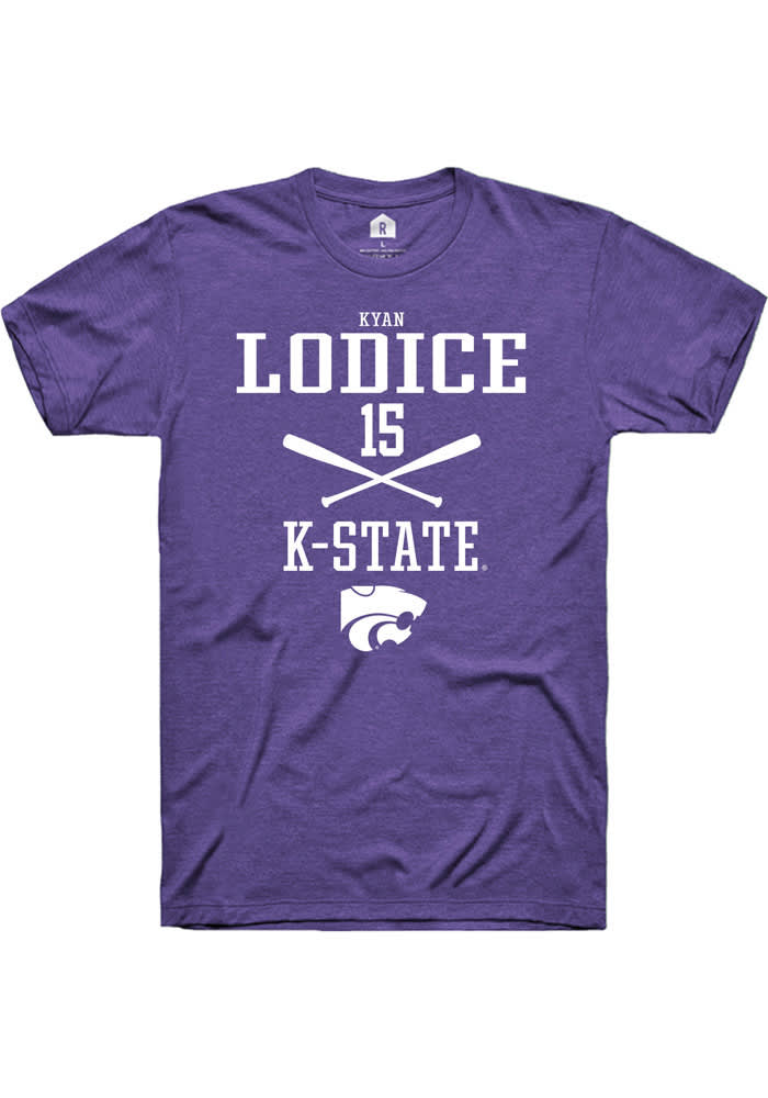 Kyan Lodice K-State Wildcats Purple Rally NIL Sport Icon Short Sleeve T Shirt