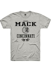 Amanda Mack  Cincinnati Bearcats Ash Rally NIL Sport Icon Short Sleeve T Shirt