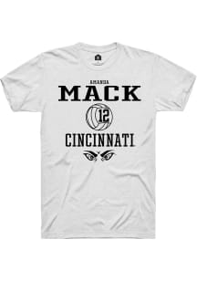 Amanda Mack  Cincinnati Bearcats White Rally NIL Sport Icon Short Sleeve T Shirt