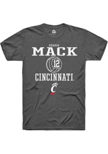 Amanda Mack  Cincinnati Bearcats Dark Grey Rally NIL Sport Icon Short Sleeve T Shirt