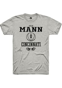 Chloe Mann  Cincinnati Bearcats Ash Rally NIL Sport Icon Short Sleeve T Shirt