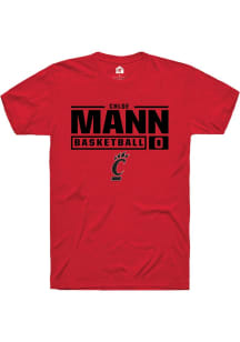 Chloe Mann  Cincinnati Bearcats Red Rally NIL Stacked Box Short Sleeve T Shirt