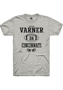 Darian Varner  Cincinnati Bearcats Ash Rally NIL Sport Icon Short Sleeve T Shirt