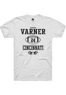 Darian Varner  Cincinnati Bearcats White Rally NIL Sport Icon Short Sleeve T Shirt