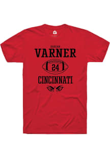 Darian Varner  Cincinnati Bearcats Red Rally NIL Sport Icon Short Sleeve T Shirt