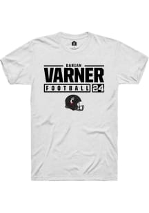 Darian Varner  Cincinnati Bearcats White Rally NIL Stacked Box Short Sleeve T Shirt