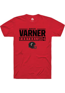 Darian Varner  Cincinnati Bearcats Red Rally NIL Stacked Box Short Sleeve T Shirt