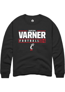 Darian Varner  Rally Cincinnati Bearcats Mens  NIL Stacked Box Long Sleeve Crew Sweatshirt