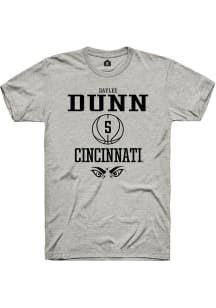 Daylee Dunn  Cincinnati Bearcats Ash Rally NIL Sport Icon Short Sleeve T Shirt