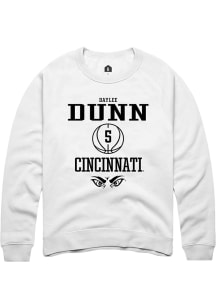 Daylee Dunn  Rally Cincinnati Bearcats Mens White NIL Sport Icon Long Sleeve Crew Sweatshirt