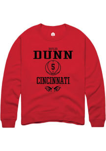 Daylee Dunn  Rally Cincinnati Bearcats Mens Red NIL Sport Icon Long Sleeve Crew Sweatshirt