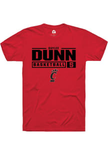 Daylee Dunn  Cincinnati Bearcats Red Rally NIL Stacked Box Short Sleeve T Shirt