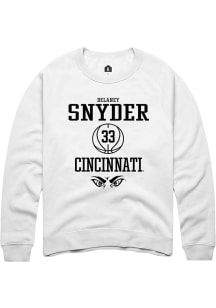 Delaney Snyder Rally Mens White Cincinnati Bearcats NIL Sport Icon Crew Sweatshirt