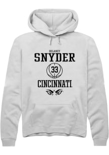 Delaney Snyder Rally Mens White Cincinnati Bearcats NIL Sport Icon Hooded Sweatshirt