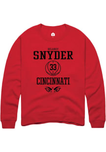 Delaney Snyder Rally Mens Red Cincinnati Bearcats NIL Sport Icon Crew Sweatshirt