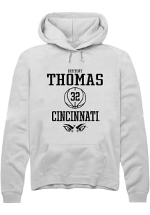 Destiny Thomas Rally Mens White Cincinnati Bearcats NIL Sport Icon Hooded Sweatshirt