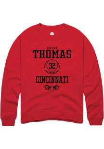 Destiny Thomas Rally Mens Red Cincinnati Bearcats NIL Sport Icon Crew Sweatshirt