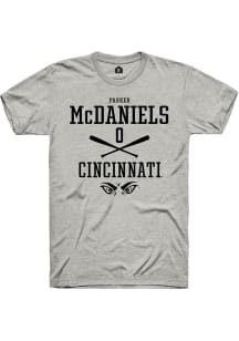 Parker McDaniels Ash Cincinnati Bearcats NIL Sport Icon Short Sleeve T Shirt