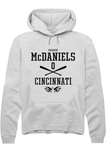 Parker McDaniels Rally Mens White Cincinnati Bearcats NIL Sport Icon Hooded Sweatshirt