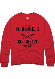 Parker McDaniels Rally Mens Red Cincinnati Bearcats NIL Sport Icon Crew Sweatshirt