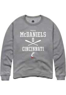 Parker McDaniels Rally Mens Graphite Cincinnati Bearcats NIL Sport Icon Crew Sweatshirt