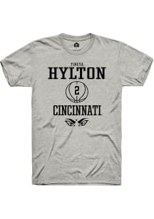 Tineya Hylton  Cincinnati Bearcats Ash Rally NIL Sport Icon Short Sleeve T Shirt